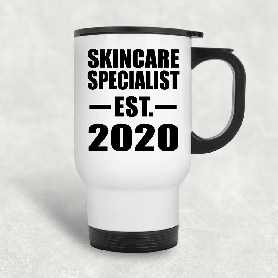 Skincare Specialist Established EST. 2020 - White Travel Mug