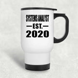 Systems Analyst Established EST. 2020 - White Travel Mug