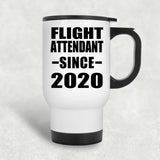 Flight Attendant Since 2020 - White Travel Mug