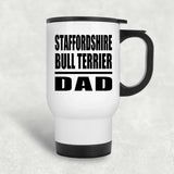 Staffordshire Bull Terrier Dad - White Travel Mug