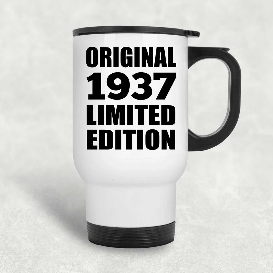 87th Birthday Original 1937 Limited Edition - White Travel Mug