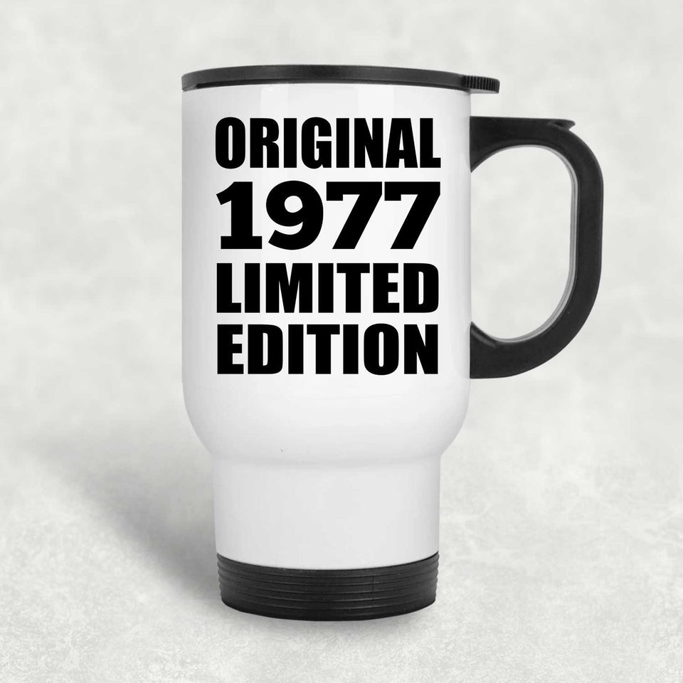 47th Birthday Original 1977 Limited Edition - White Travel Mug