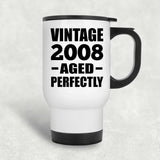 16th Birthday Vintage 2008 Aged Perfectly - White Travel Mug