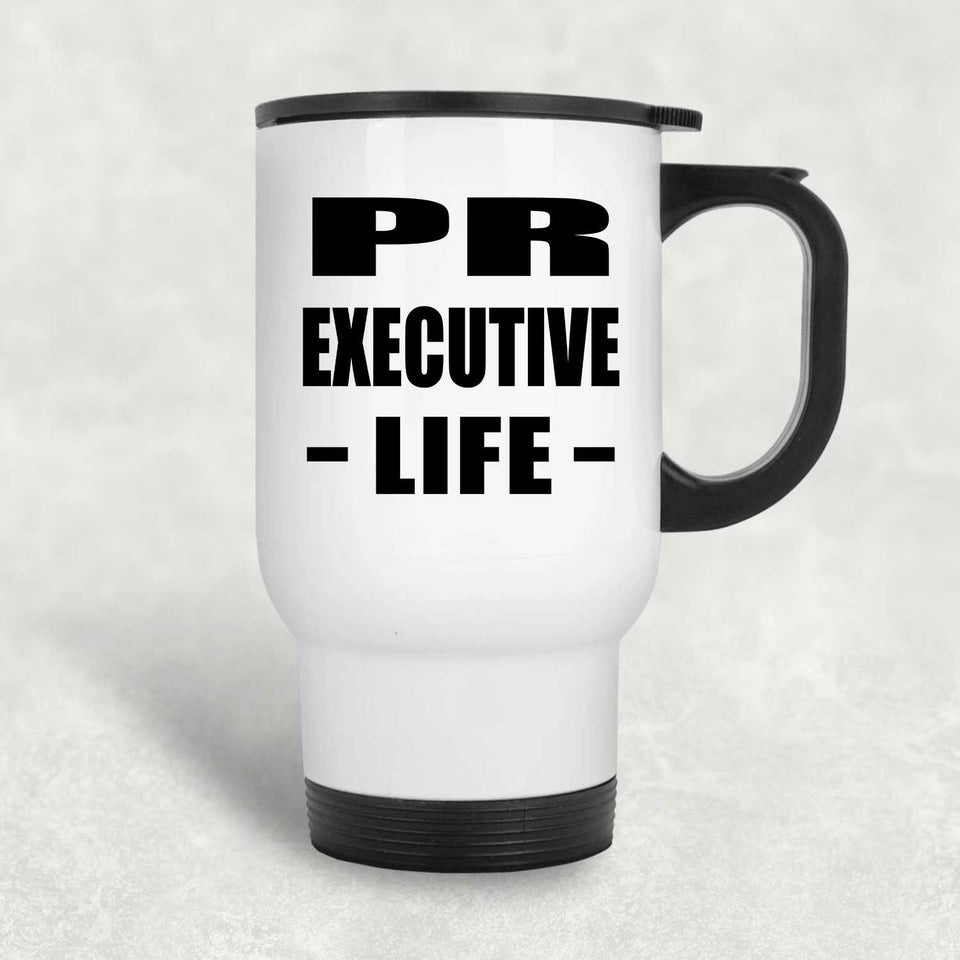 Pr Executive Life - White Travel Mug