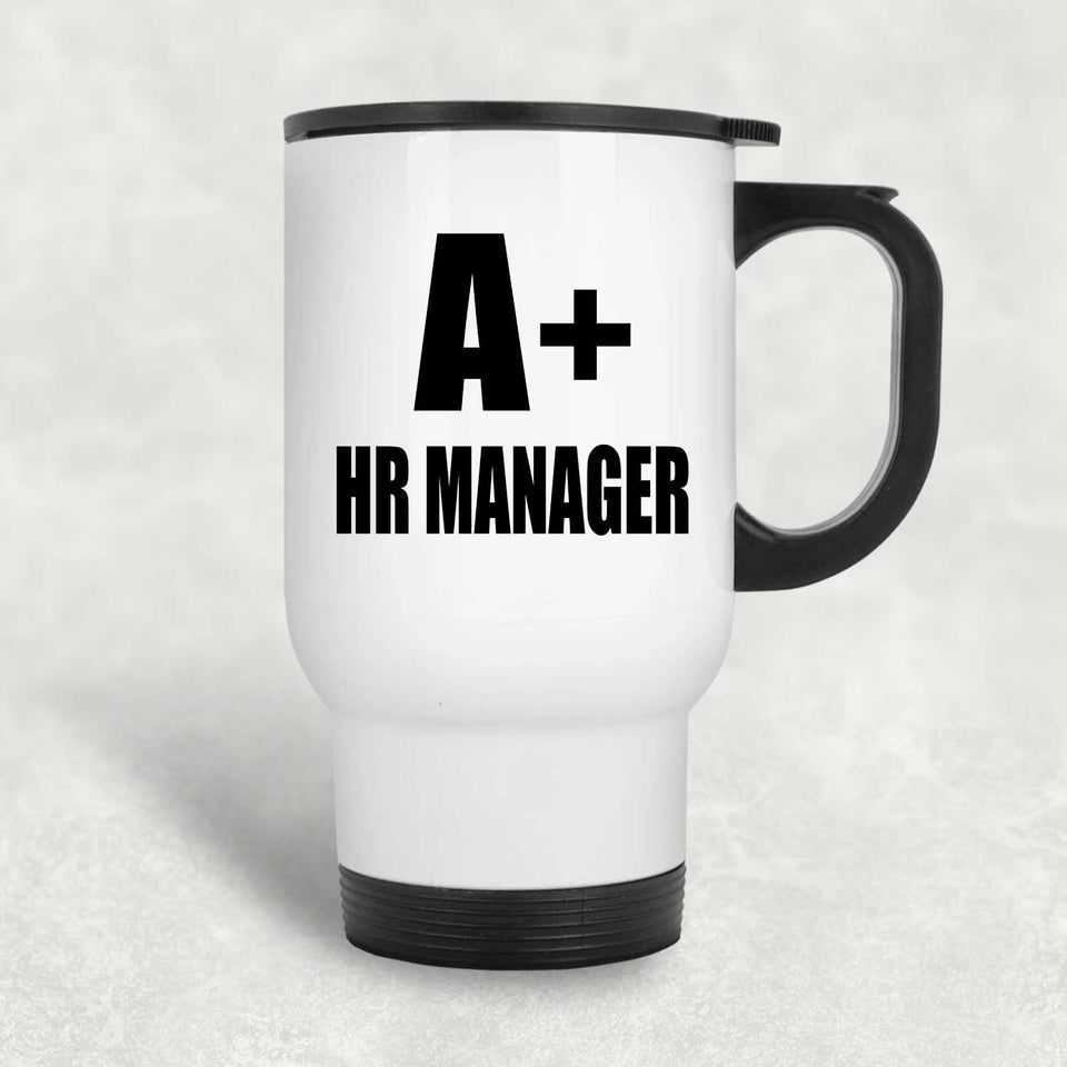 A+ HR Manager - White Travel Mug