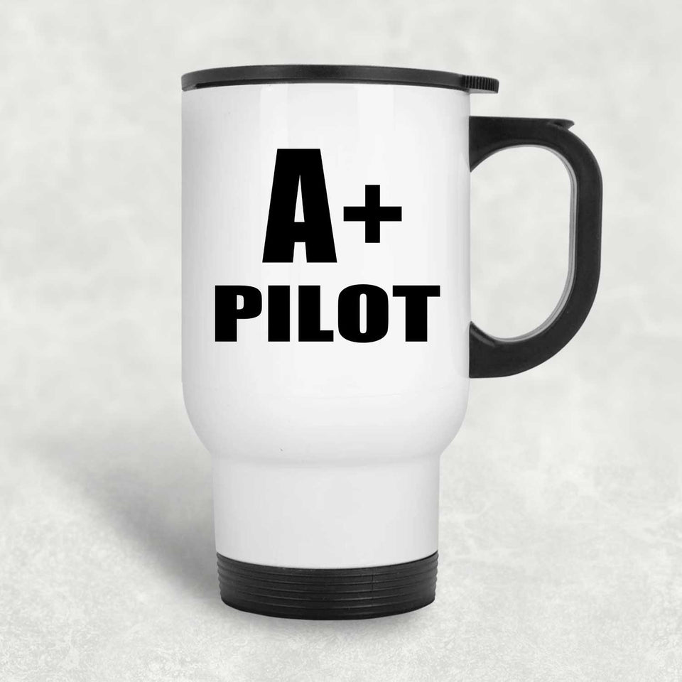 A+ Pilot - White Travel Mug
