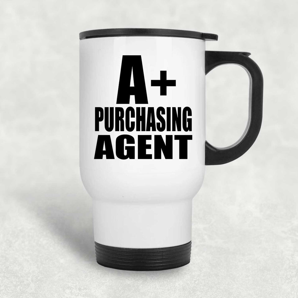 A+ Purchasing Agent - White Travel Mug