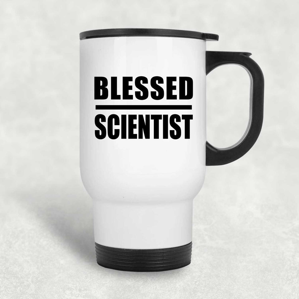 Blessed Scientist - White Travel Mug