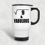 3rd Birthday Square Root of 9 & Fabulous - White Travel Mug