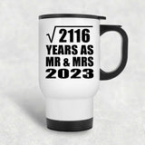 46th Anniversary Square Root of 2116 Years As Mr & Mrs 2023 - White Travel Mug