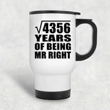 66th Anniversary Square Root of 4356 Years of Being Mr Right - White Travel Mug