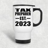 Tax Preparer Established EST. 2023 - White Travel Mug