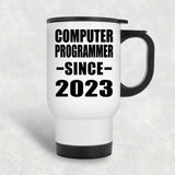 Computer Programmer Since 2023 - White Travel Mug