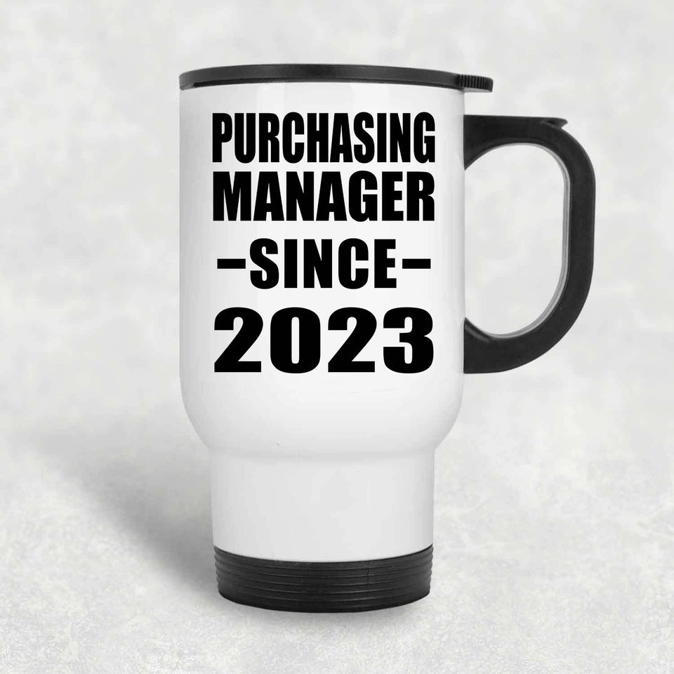 Purchasing Manager Since 2023 - White Travel Mug