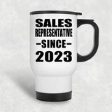 Sales Representative Since 2023 - White Travel Mug