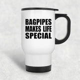 Bagpipes Makes Life Special - Travel Mug White