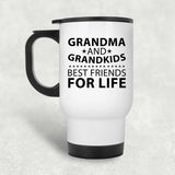 Grandma and Grandkids, Best Friends For Life - White Travel Mug