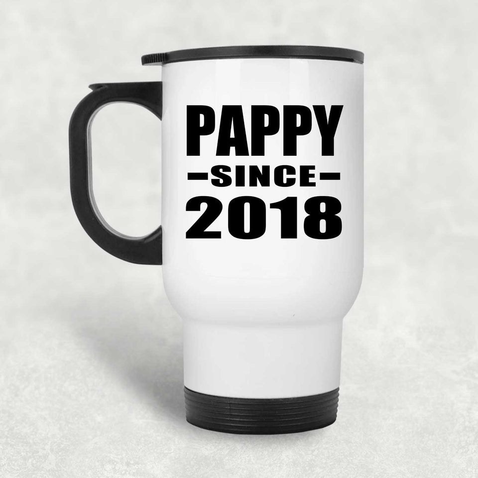 Pappy Since 2018 - White Travel Mug