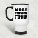 Most Awesome Step Mum - White Travel Mug