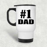 Number One #1 Dad - White Travel Mug