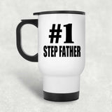 Number One #1 Step Father - White Travel Mug