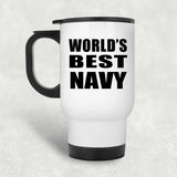 World's Best Navy - White Travel Mug