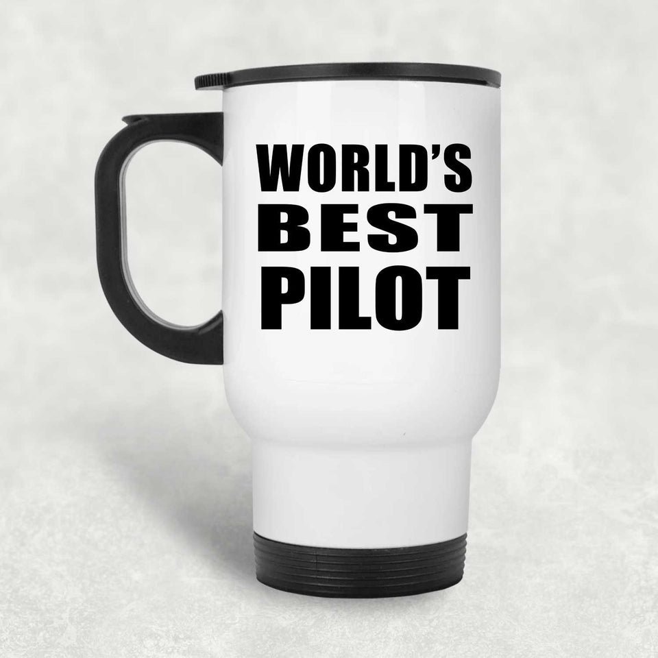 World's Best Pilot - White Travel Mug
