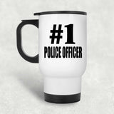Number One #1 Police Officer - White Travel Mug