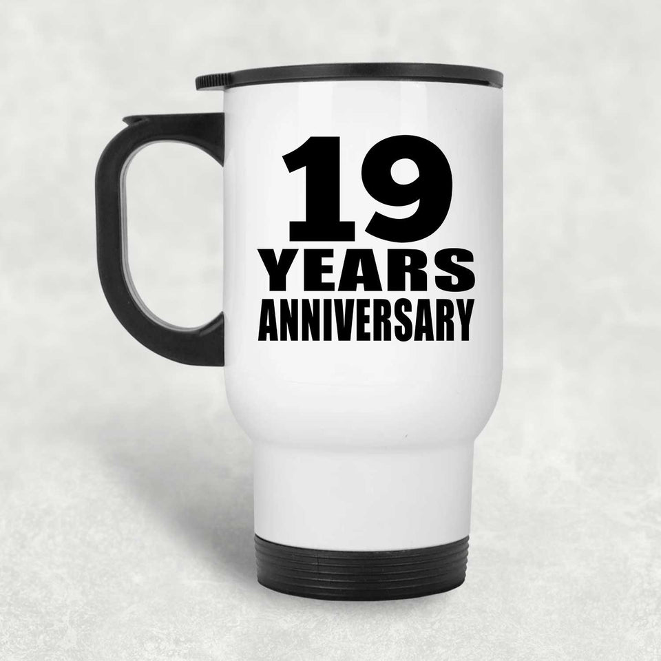 19th Anniversary 19 Years - White Travel Mug