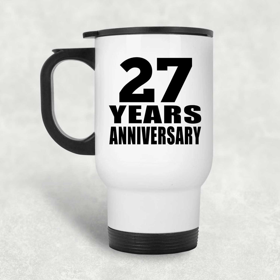 27th Anniversary 27 Years - White Travel Mug