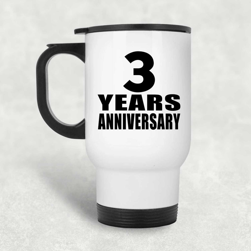 3rd Anniversary 3 Years - White Travel Mug