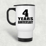 4th Anniversary 4 Years - White Travel Mug