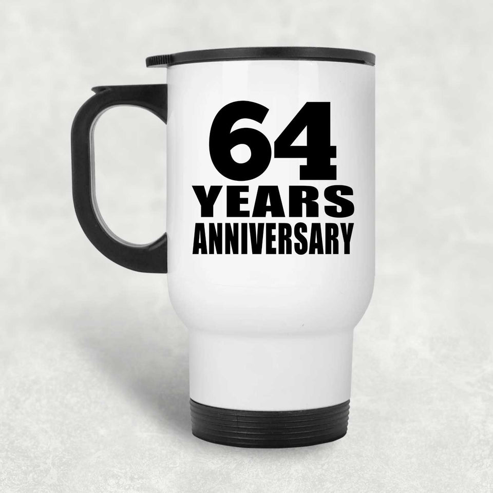 64th Anniversary 64 Years - White Travel Mug
