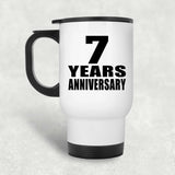 7th Anniversary 7 Years - White Travel Mug