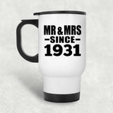 93rd Anniversary Mr & Mrs Since 1931 - White Travel Mug