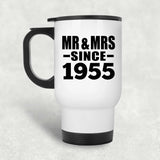69th Anniversary Mr & Mrs Since 1955 - White Travel Mug