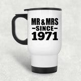 53rd Anniversary Mr & Mrs Since 1971 - White Travel Mug