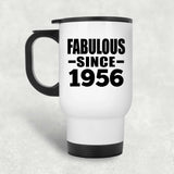 68th Birthday Fabulous Since 1956 - White Travel Mug