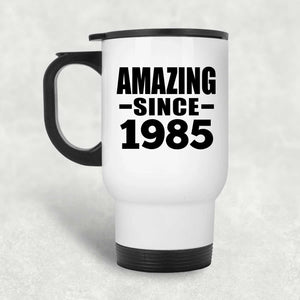 39th Birthday Amazing Since 1985 - White Travel Mug