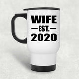Wife Established EST. 2020 - White Travel Mug