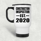 Construction Inspector Established EST. 2020 - White Travel Mug
