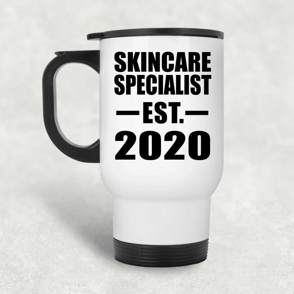 Skincare Specialist Established EST. 2020 - White Travel Mug