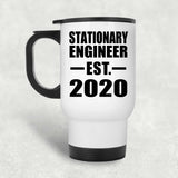 Stationary Engineer Established EST. 2020 - White Travel Mug