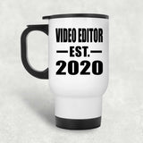 Video Editor Established EST. 2020 - White Travel Mug