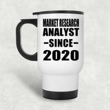 Market Research Analyst Since 2020 - White Travel Mug