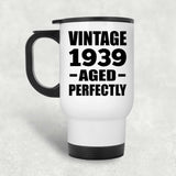 85th Birthday Vintage 1939 Aged Perfectly - White Travel Mug