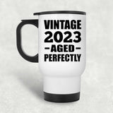 1st Birthday Vintage 2023 Aged Perfectly - White Travel Mug