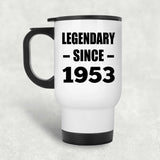 71st Birthday Legendary Since 1953 - White Travel Mug