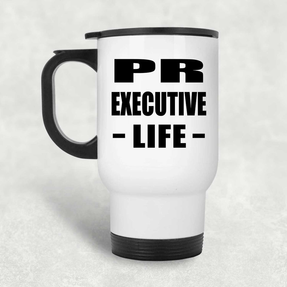 Pr Executive Life - White Travel Mug