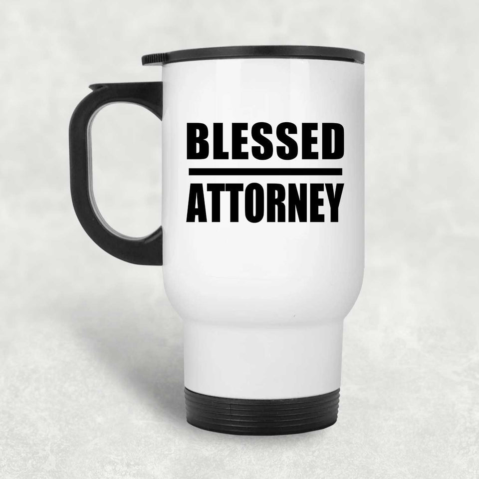 Blessed Attorney - White Travel Mug